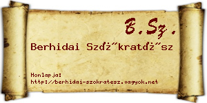 Berhidai Szókratész névjegykártya